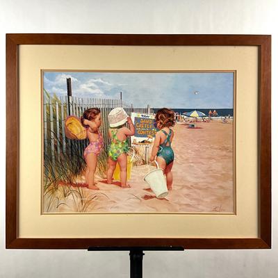 Sale Photo Thumbnail #1681: Double matted, Nantucket beach sand castle contest