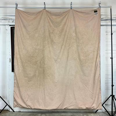Sale Photo Thumbnail #1698: Made in Ireland. Pure New wool, has foxing on back, refer to photos
Measures: 92" long x 82" wide