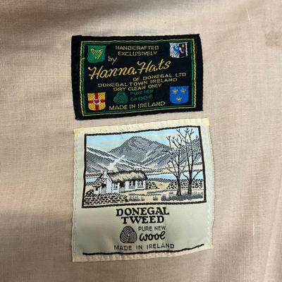 Sale Photo Thumbnail #1697: Made in Ireland. Pure New wool, has foxing on back, refer to photos
Measures: 92" long x 82" wide