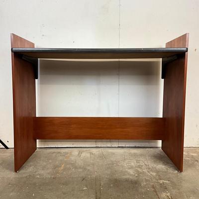 Sale Photo Thumbnail #1742: Drawers are sun faded, break/crack on accordion top, refer to photos
Roll top desk: 50" wide x 25" deep x 41" high