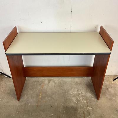 Sale Photo Thumbnail #1741: Drawers are sun faded, break/crack on accordion top, refer to photos
Roll top desk: 50" wide x 25" deep x 41" high
