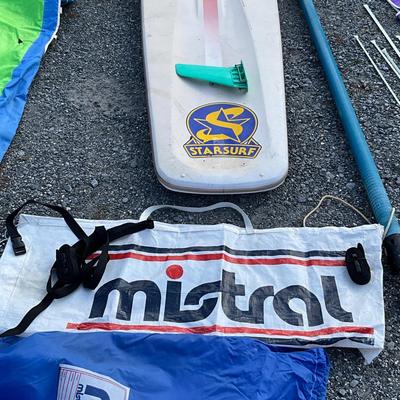 Sale Photo Thumbnail #1756: There is enough hardware/attachments for one board.
Both come with mass poles and sails
Mistral: 12'4" long
Star-surf: 12'7" long