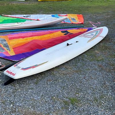 Sale Photo Thumbnail #1748: There is enough hardware/attachments for one board.
Both come with mass poles and sails
Mistral: 12'4" long
Star-surf: 12'7" long
