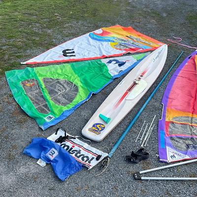 Sale Photo Thumbnail #1746: There is enough hardware/attachments for one board.
Both come with mass poles and sails
Mistral: 12'4" long
Star-surf: 12'7" long