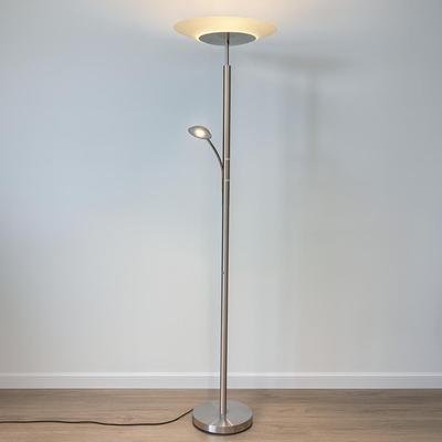 1143 Stainless Steel Two Light Floor Lamp