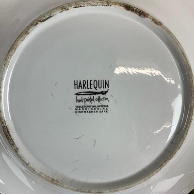 Sale Photo Thumbnail #1795: 7 harlequin bowls (11" diameter)
14 Espana Chargers (13" diameter
very good condition