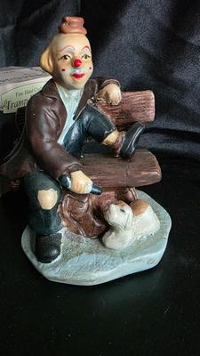 Michelangelo Collection “Tramp Clown with Dog” Figurine – Number 11700 Vintage Collectible