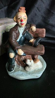 Michelangelo Collection “Tramp Clown with Dog” Figurine – Number 11700 Vintage Collectible