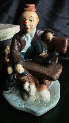 Michelangelo Collection “Tramp Clown with Dog” Figurine – Number 11700 Vintage Collectible