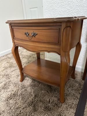 Dixie French Provincial Full Headboard with Pair of Matching Nightstands