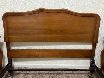 Dixie French Provincial Full Headboard with Pair of Matching Nightstands