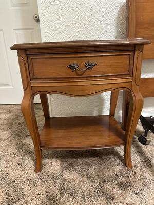 Dixie French Provincial Full Headboard with Pair of Matching Nightstands