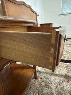 Dixie French Provincial Full Headboard with Pair of Matching Nightstands