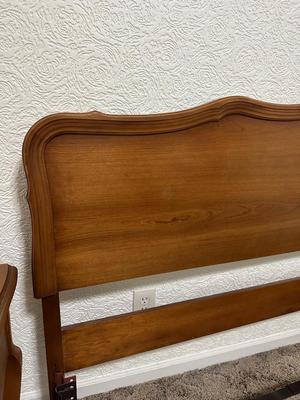 Dixie French Provincial Full Headboard with Pair of Matching Nightstands