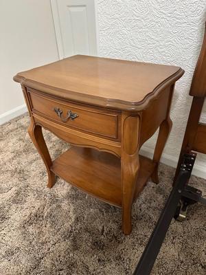 Dixie French Provincial Full Headboard with Pair of Matching Nightstands