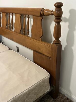 Vintage Solid Wood Spindle Headboard – King Size