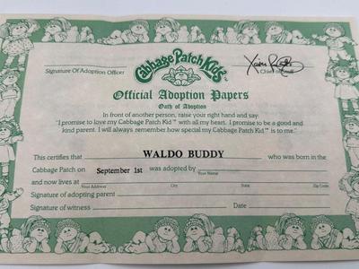 Cabbage Patch Kids Boy with Birth Certificate