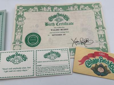 Cabbage Patch Kids Boy with Birth Certificate