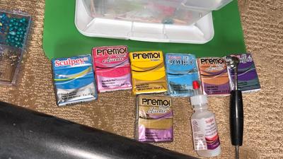 OVEN BAKE CRAFT CLAY AND TOOLS FOR MAKING YOUR MASTERPIECE, BEADS AND OTHER CRAFTING ITEMS