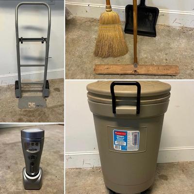 Hand Truck, Eco-I-Lite Emergency Light, Rubbermaid Container, & More Household Items (G-BC)