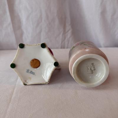 Wall Mount Porcelain Salt Cellar & More Vintage Porcelain Dishes (DR-HS)