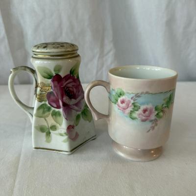 Wall Mount Porcelain Salt Cellar & More Vintage Porcelain Dishes (DR-HS)