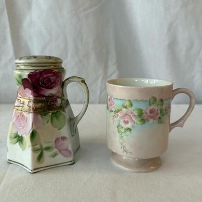 Wall Mount Porcelain Salt Cellar & More Vintage Porcelain Dishes (DR-HS)