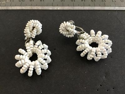 Vintage Screw Back Glass Beaded Earrings