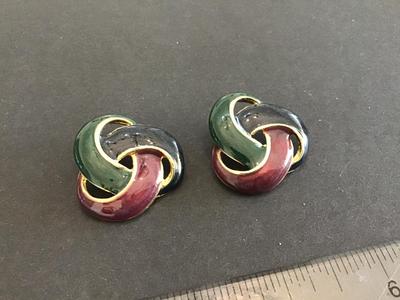Vintage Enamel Earrings