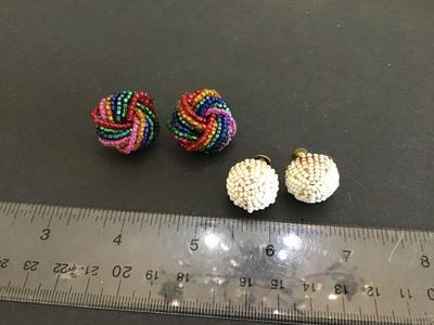 Vintage Glass Beaded Earrings