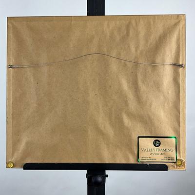 002 Retriever Hunting Dog With Duck In Flight Etching Hand-Colored By Paul Wood