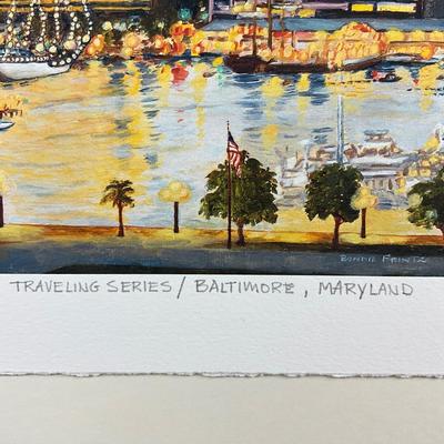 004 Pair of Bonnie Printz Limited Edition Giclee Prints Numbered & Signed "Traveling Series"