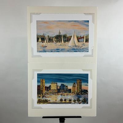 004 Pair of Bonnie Printz Limited Edition Giclee Prints Numbered & Signed "Traveling Series"