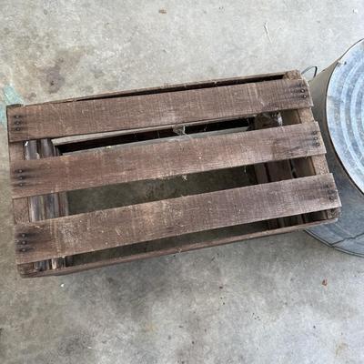 Galvanized Pail w/ Produce Crate (G-BBL)
