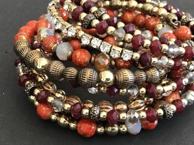 Beautiful Multi Beaded Rhinestone Bracelet