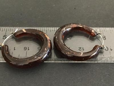 Root beer Brown Hoop Earrings