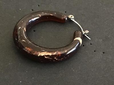Root beer Brown Hoop Earrings