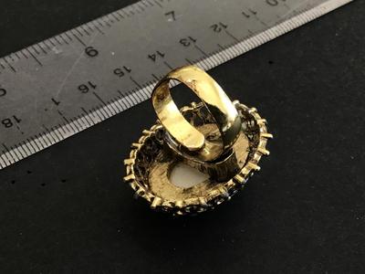 White Glass Statement Ring