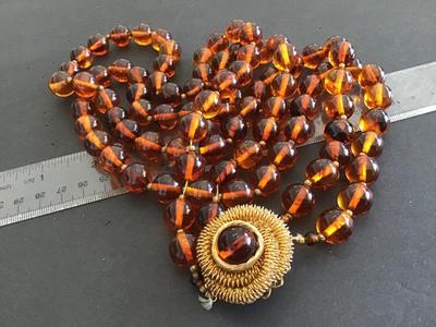 Vintage Necklace with Brooch Removable I Believe They Are Bakelite. Not sure