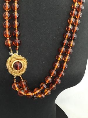 Vintage Necklace with Brooch Removable I Believe They Are Bakelite. Not sure