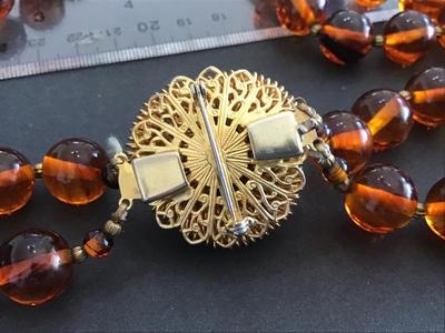 Vintage Necklace with Brooch Removable I Believe They Are Bakelite. Not sure