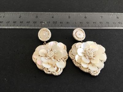 Pink linen Hand Beaded. Super Nice