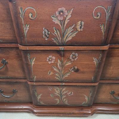 LOT 28Z: Small Dresser and Lamp