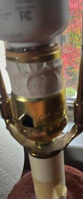 LOT 28Z: Small Dresser and Lamp