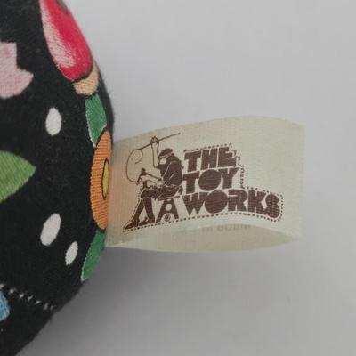 LOT 29Z: Woman with Umbrella in Front of a Hat Shop Print and Mary Engelbreit Here Is My Heart Weighted Fabric Doll