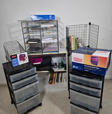 LOT 30Z: Home Office Supplies, Self Help Books, Shelving, and More