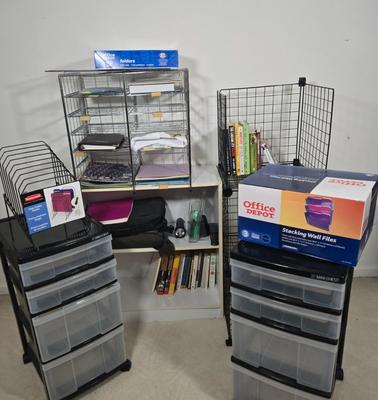 LOT 30Z: Home Office Supplies, Self Help Books, Shelving, and More