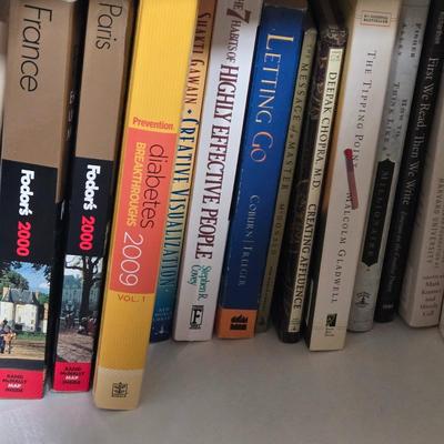 LOT 30Z: Home Office Supplies, Self Help Books, Shelving, and More