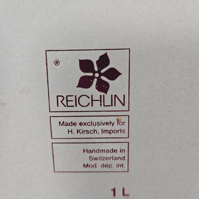 LOT 33Z: Japanese Earthenware Pottery Jar with Brass Lid and Base and Dried Flower Art Hand Made in Switzerland