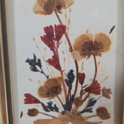 LOT 33Z: Japanese Earthenware Pottery Jar with Brass Lid and Base and Dried Flower Art Hand Made in Switzerland